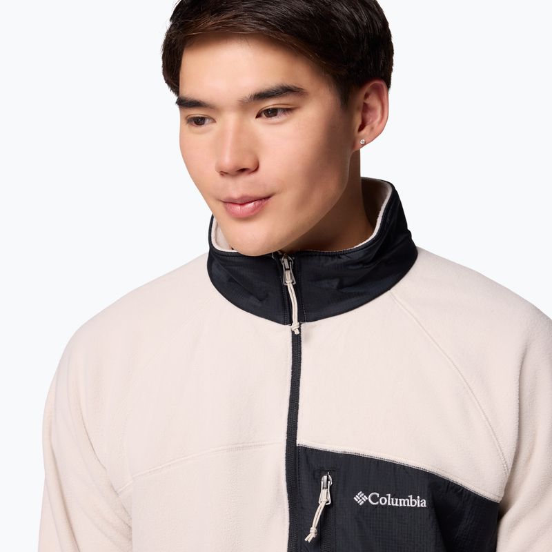 Férfi polár pulóver Columbia Fast Trek Overlay Full Zip dark stone/black 6