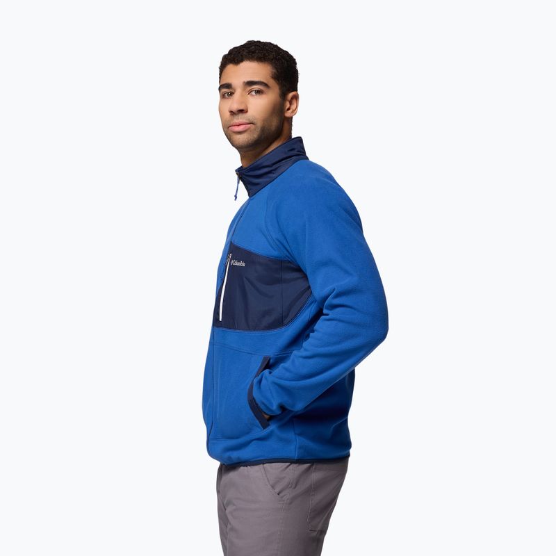 Férfi polár pulóver Columbia Fast Trek Overlay Full Zip mt blue/coll navy 4