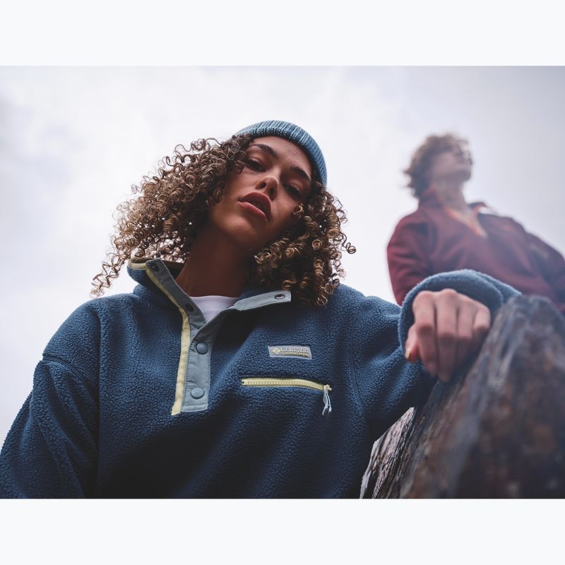 Női polárpulóver Columbia Helvetia II Cropped Half Snap Fleece everblue/crushed blue/citron haze 11