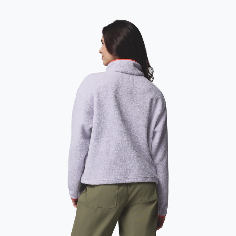 Női polárpulóver Columbia Helvetia II Cropped Half Snap Fleece lavender pearl/shale purple/zing 3
