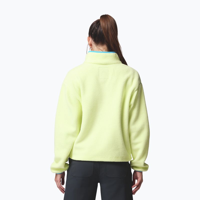 Női polárpulóver Columbia Helvetia II Cropped Half Snap Fleece Citron Haze/Black/Compass Blue 3
