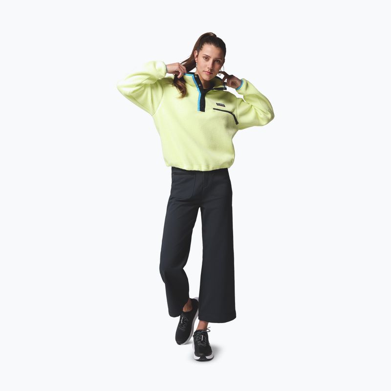 Női polárpulóver Columbia Helvetia II Cropped Half Snap Fleece Citron Haze/Black/Compass Blue 4