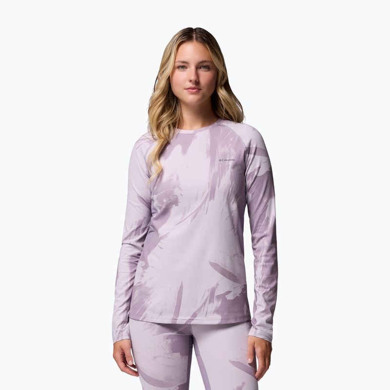 Női thermoaktív hosszú ujjú felső Columbia Omni-Heat Infinity Knit shale purple snowflight tonal
