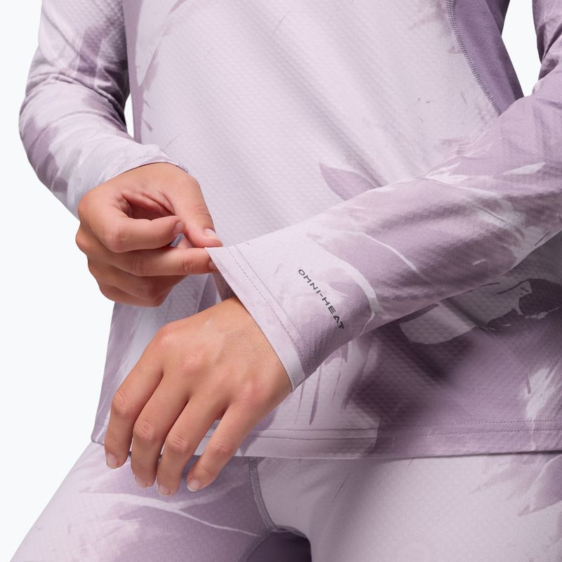 Női thermoaktív hosszú ujjú felső Columbia Omni-Heat Infinity Knit shale purple snowflight tonal 6