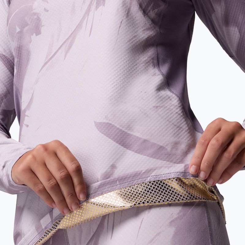 Női thermoaktív hosszú ujjú felső Columbia Omni-Heat Infinity Knit shale purple snowflight tonal 7