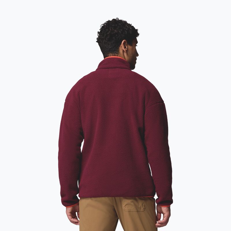 Férfi polárpulóver Columbia Helvetia II Half Snap Fleece rich wine 3