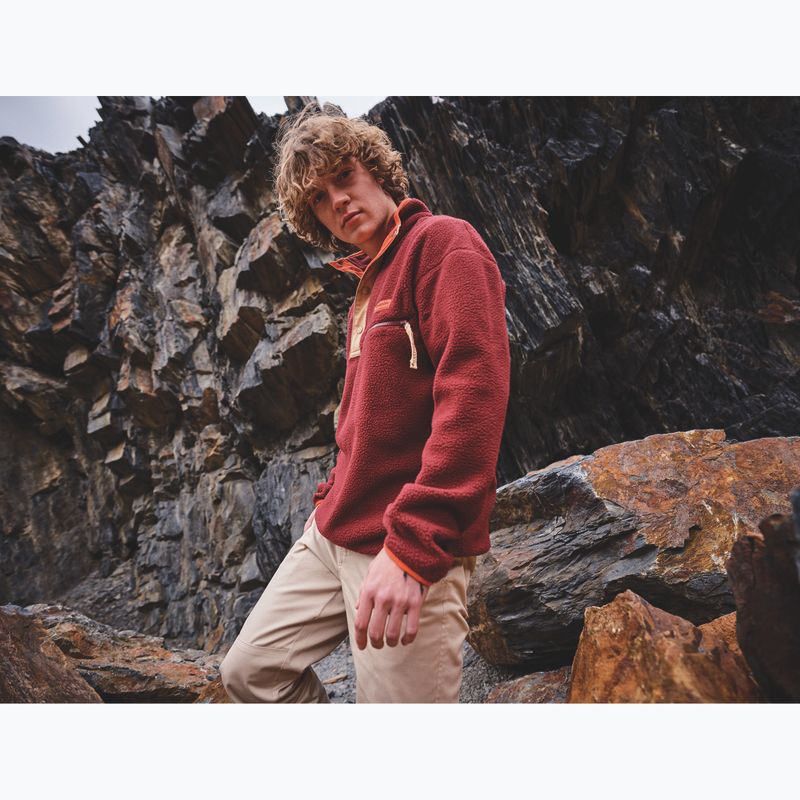 Férfi polárpulóver Columbia Helvetia II Half Snap Fleece rich wine 7