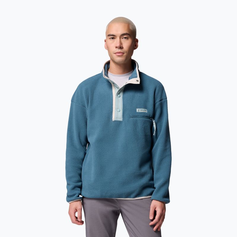 Férfi polárpulóver Columbia Helvetia II Half Snap Fleece Everblue