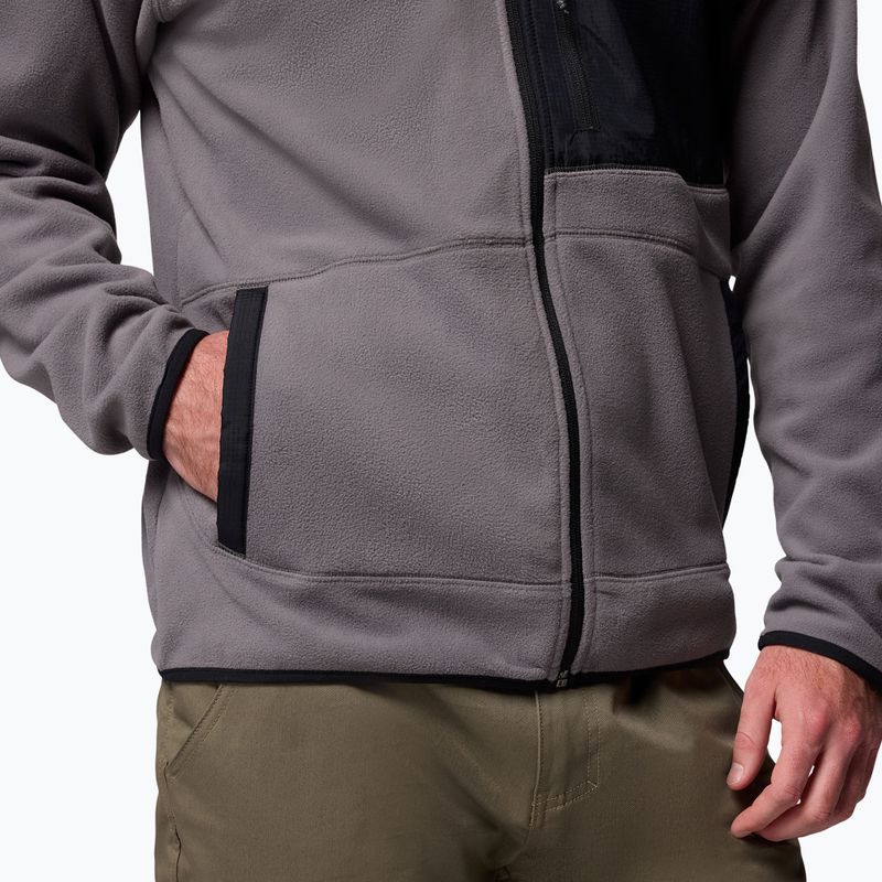 Férfi pulóver Columbia Fast Trek Overlay Hooded city grey/black 7