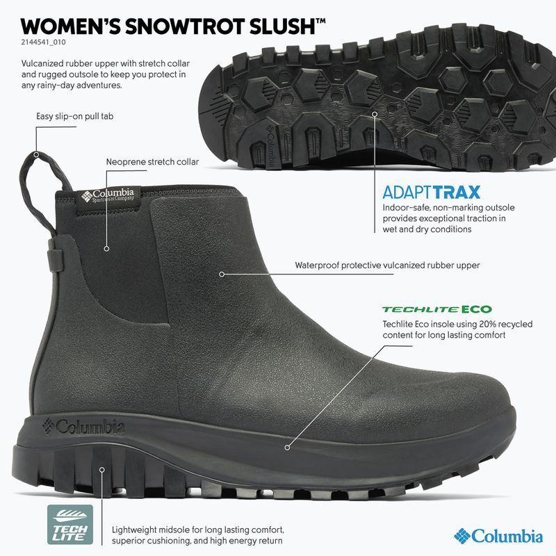 Női téli csizma Columbia Snowtrot Slush black/sea salt 8