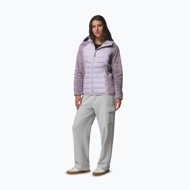 Női bélelt dzseki Columbia Powder Lite II Sherpa Hybrid shale purple/lavender pearl 2