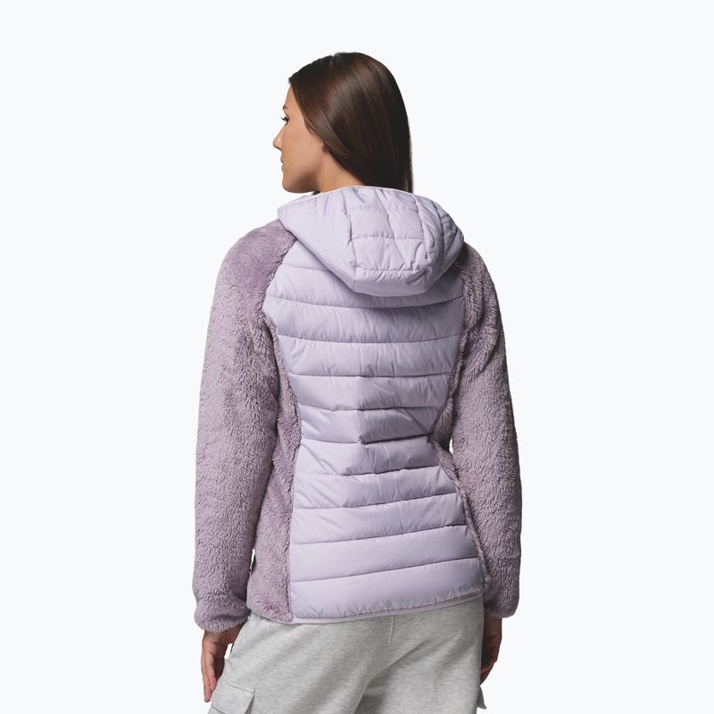 Női bélelt dzseki Columbia Powder Lite II Sherpa Hybrid shale purple/lavender pearl 3