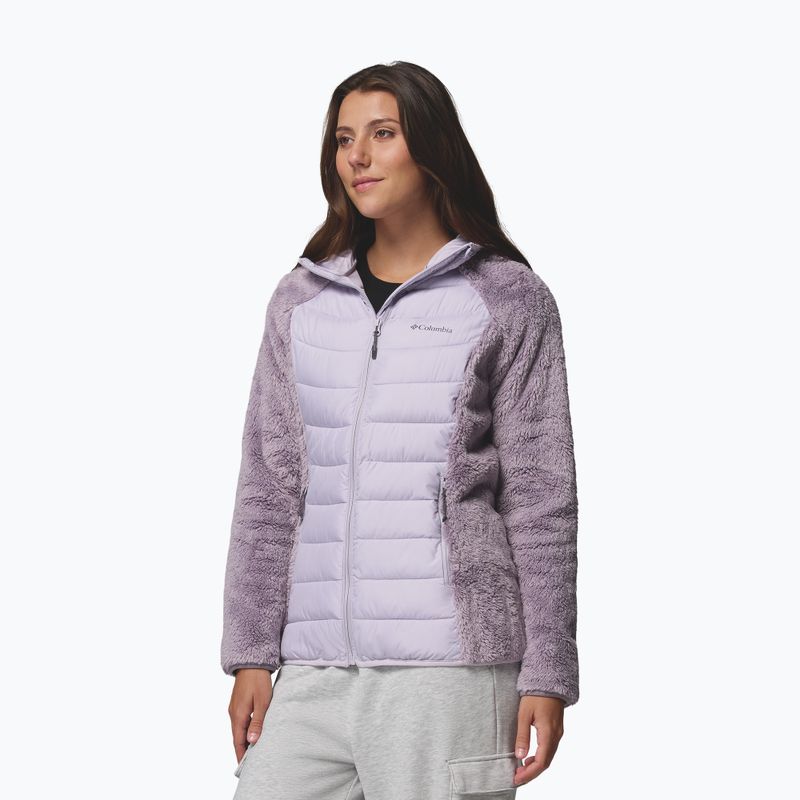 Női bélelt dzseki Columbia Powder Lite II Sherpa Hybrid shale purple/lavender pearl 4