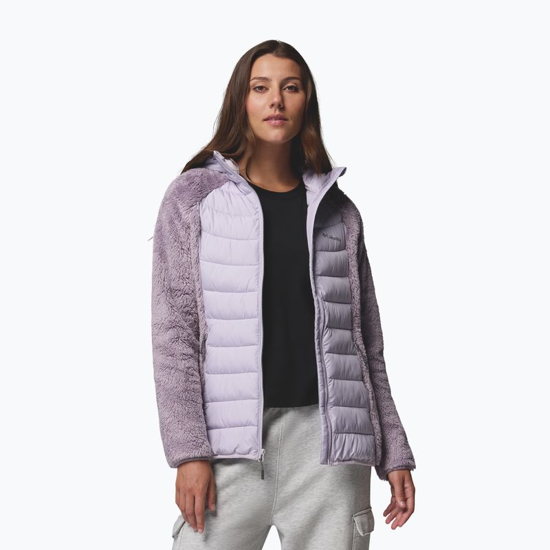 Női bélelt dzseki Columbia Powder Lite II Sherpa Hybrid shale purple/lavender pearl 5