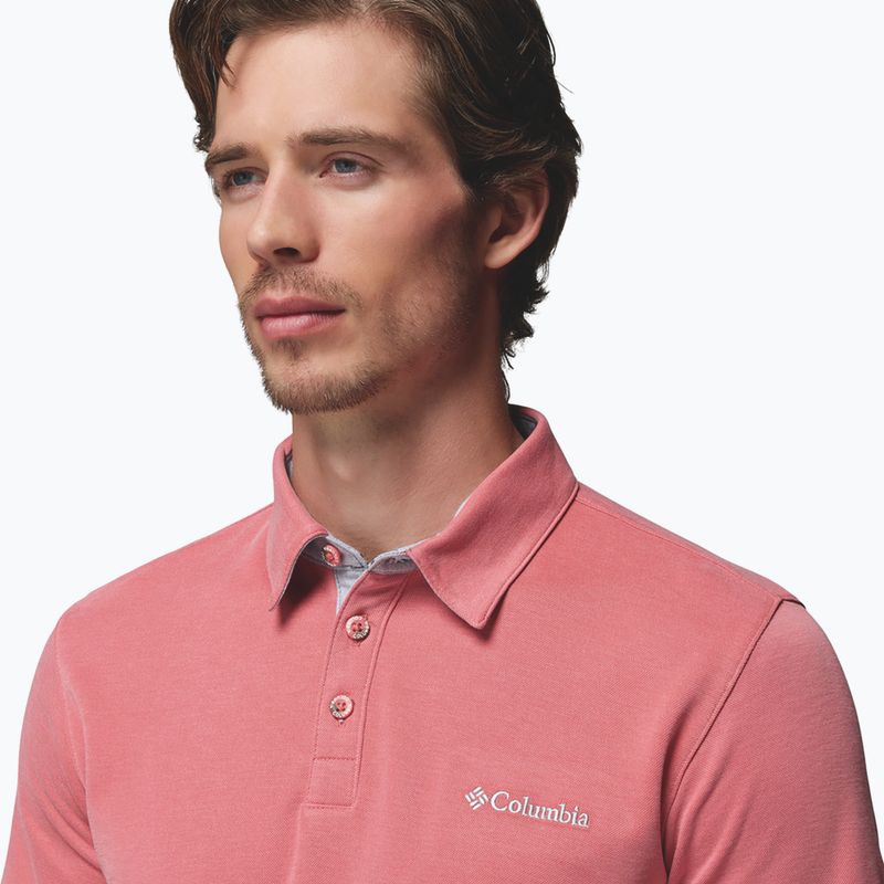 Férfi póló Columbia Nelson Point Polo washed red 5