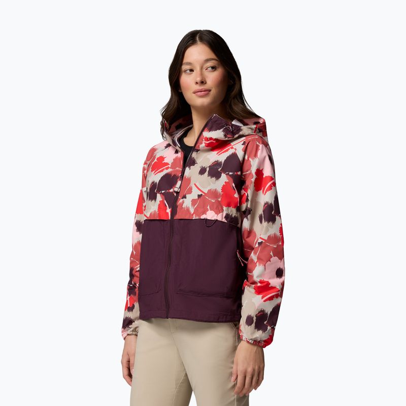 Női szélálló dzseki Columbia Spire Valley Printed Windbreaker washed red ikatbloom print/moonvista 4