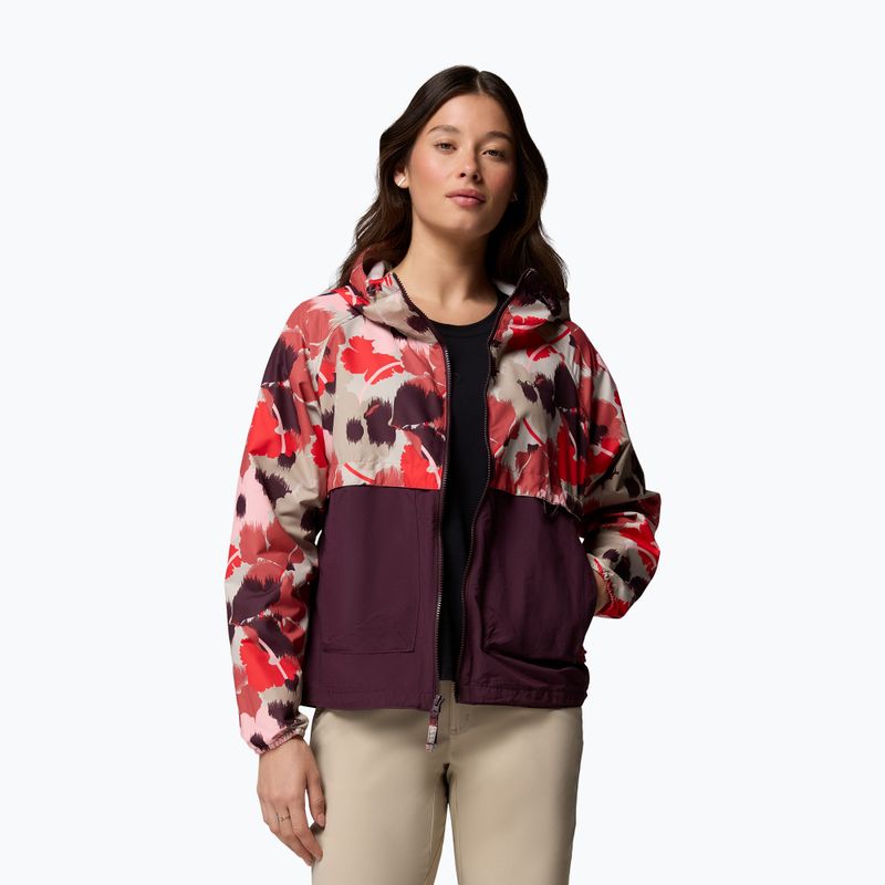 Női szélálló dzseki Columbia Spire Valley Printed Windbreaker washed red ikatbloom print/moonvista 5