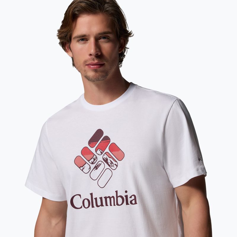 Férfi póló Columbia CSC Seasonal Graphic white/heavenly stacked gem 5