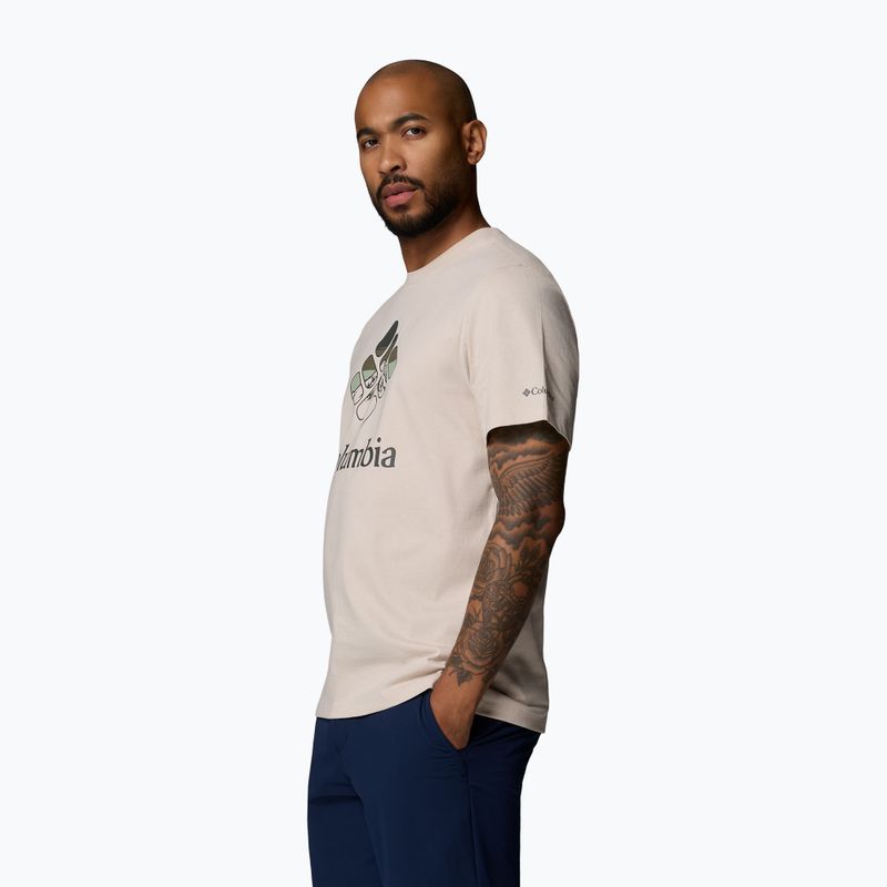 Férfi póló Columbia CSC Seasonal Graphic dark stone/heavenly stacked gem 4