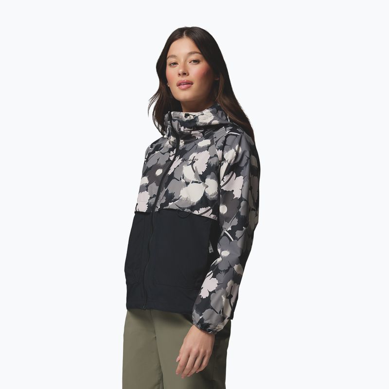Női szélálló dzseki Columbia Spire Valley Printed Windbreaker black ikatbloom print/black 4