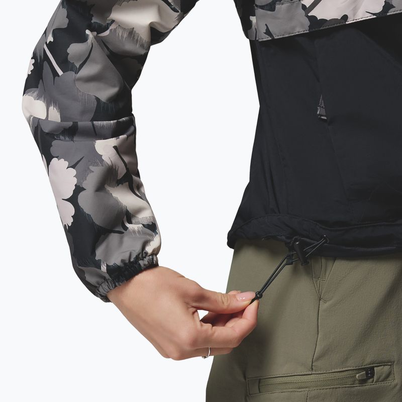 Női szélálló dzseki Columbia Spire Valley Printed Windbreaker black ikatbloom print/black 6
