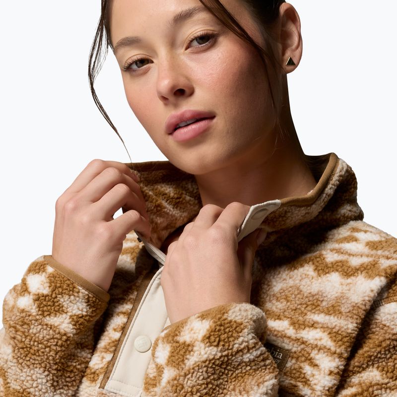 Női polár pulóver Columbia Helvetia II Printed Cropped Half Snap delta/retrotree 5