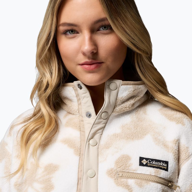 Női polár pulóver Columbia Helvetia II Printed Cropped Half Snap seasalt/sprayflower 5