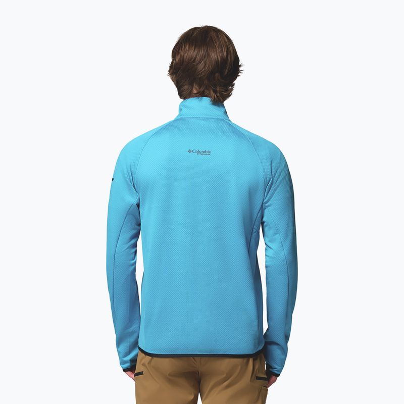 Férfi túrafelső Columbia Triple Canyon Grid Fleece Full Zip II compass blue heather/black 3