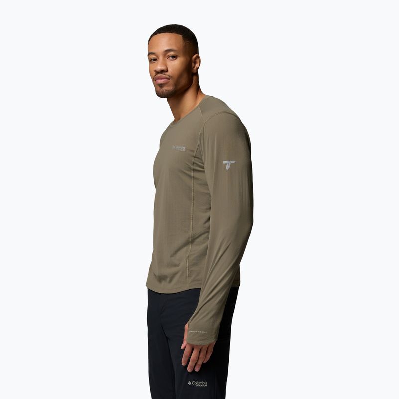 Férfi hosszú ujjú póló Columbia Diamond Peak Pro Crew stone green 4