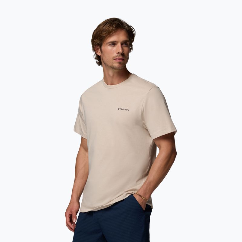 Férfi póló Columbia CSC Basic Logo Back Tee dark stone linework c badge 4