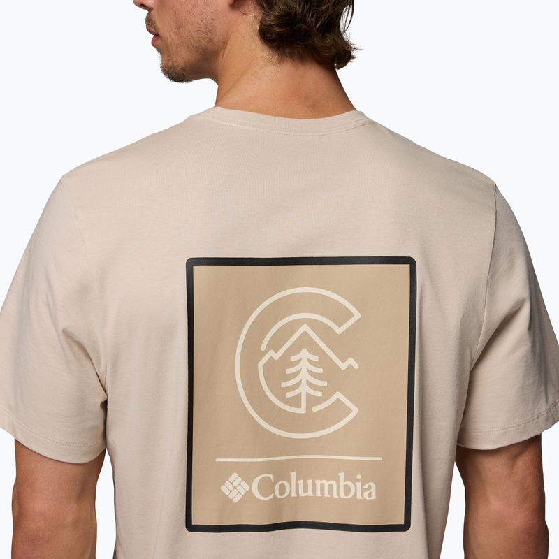 Férfi póló Columbia CSC Basic Logo Back Tee dark stone linework c badge 5