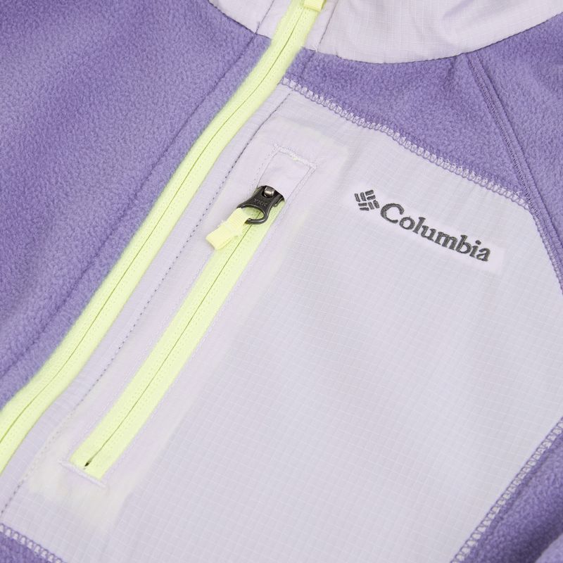 Gyerek polár pulóver Columbia Fast Trek V Full Zip stormwatch/lavender pearl 3