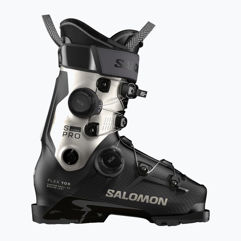 Női síbakancs Salomon S/PRO Supra Dual Boa 105 W GW fekete/világos bronz metál/fekete