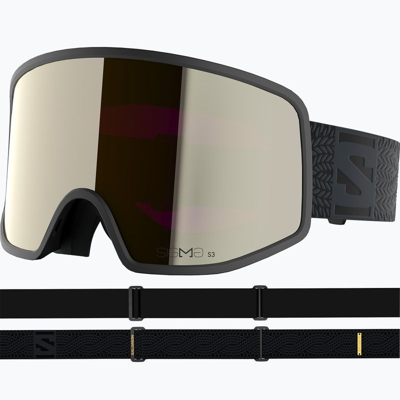 Síszemüveg Salomon Sentry Pro OTG Sigma S3 black/sigma black gold 2