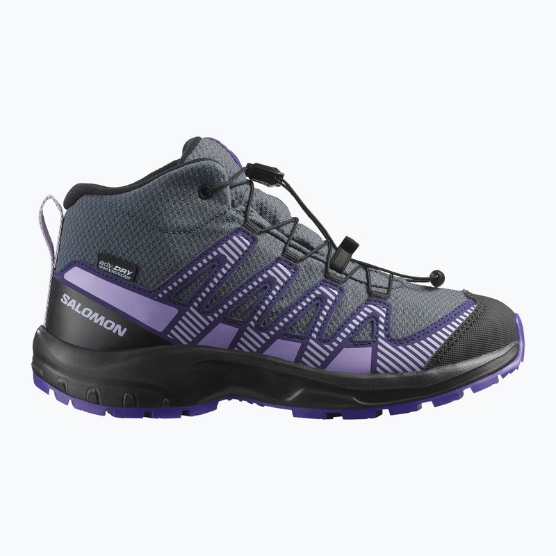 Salomon XA Pro V8 MID WP gyermek túrabakancs turbulence / fekete / liberty 8