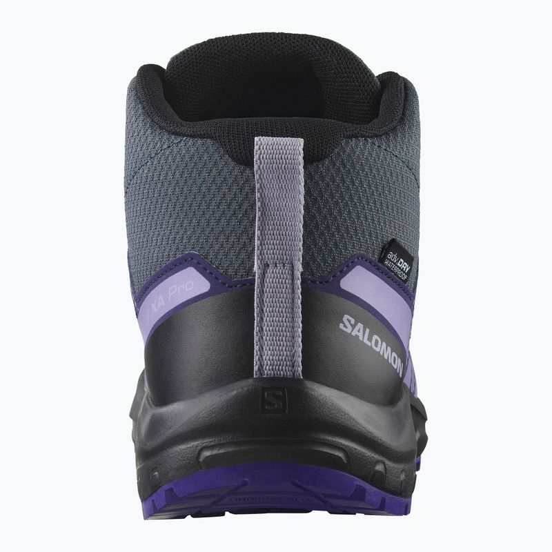 Salomon XA Pro V8 MID WP gyermek túrabakancs turbulence / fekete / liberty 10