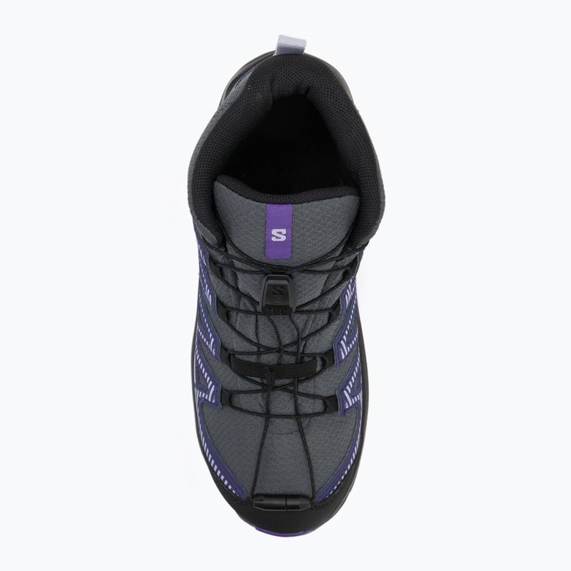 Salomon XA Pro V8 MID WP gyermek túrabakancs turbulence / fekete / liberty 5