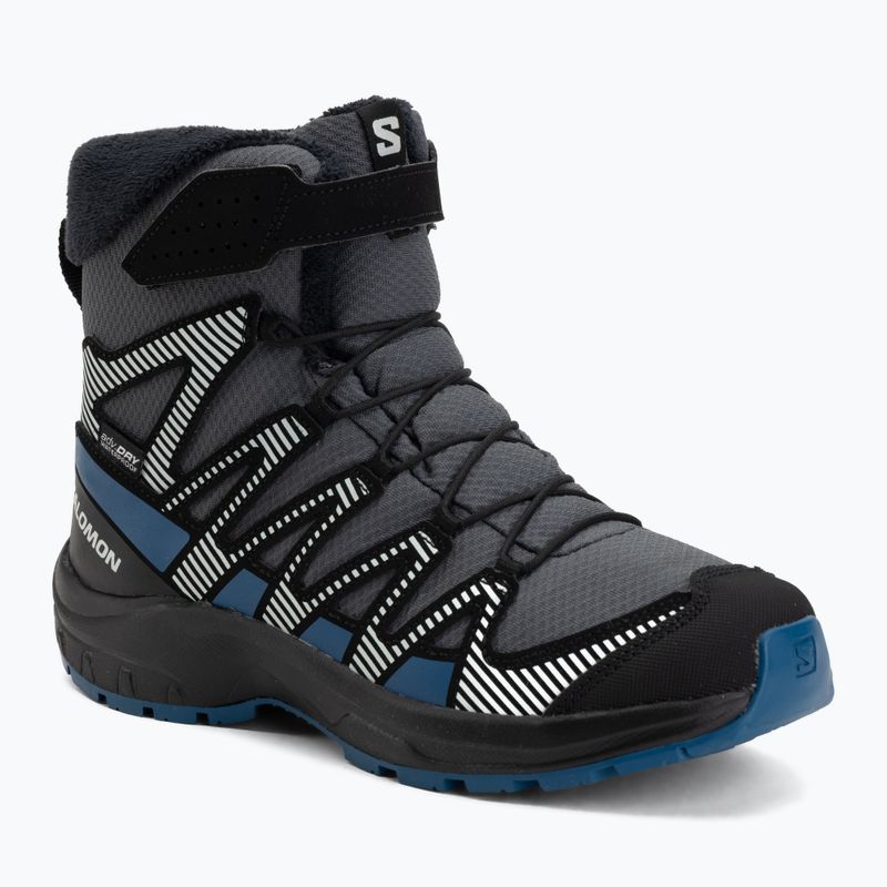 Gyermek túrabakancs Salomon XA Pro V8 Winter Waterproof turbulence / fekete / sötétkék