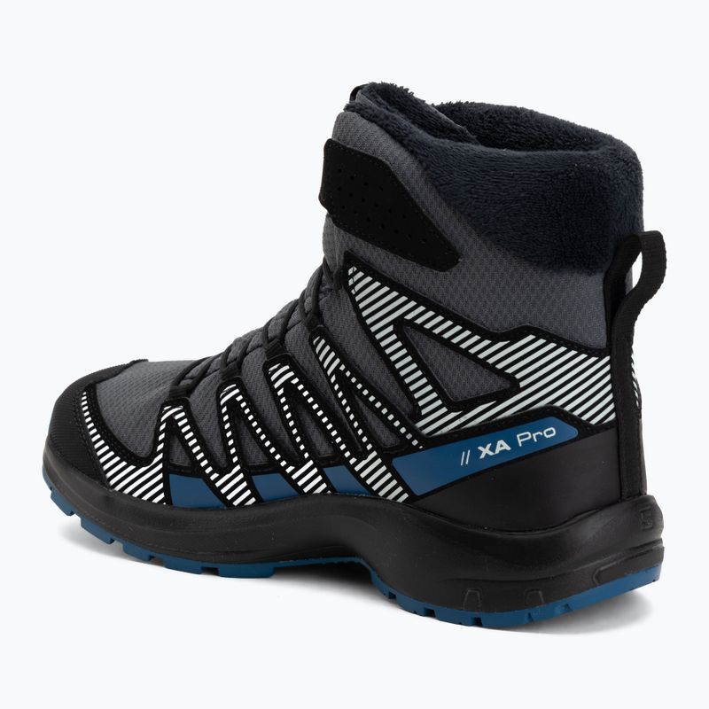 Gyermek túrabakancs Salomon XA Pro V8 Winter Waterproof turbulence / fekete / sötétkék 3