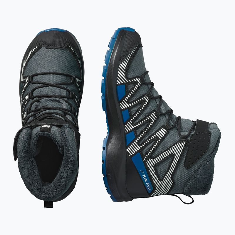 Gyermek túrabakancs Salomon XA Pro V8 Winter Waterproof turbulence / fekete / sötétkék 5