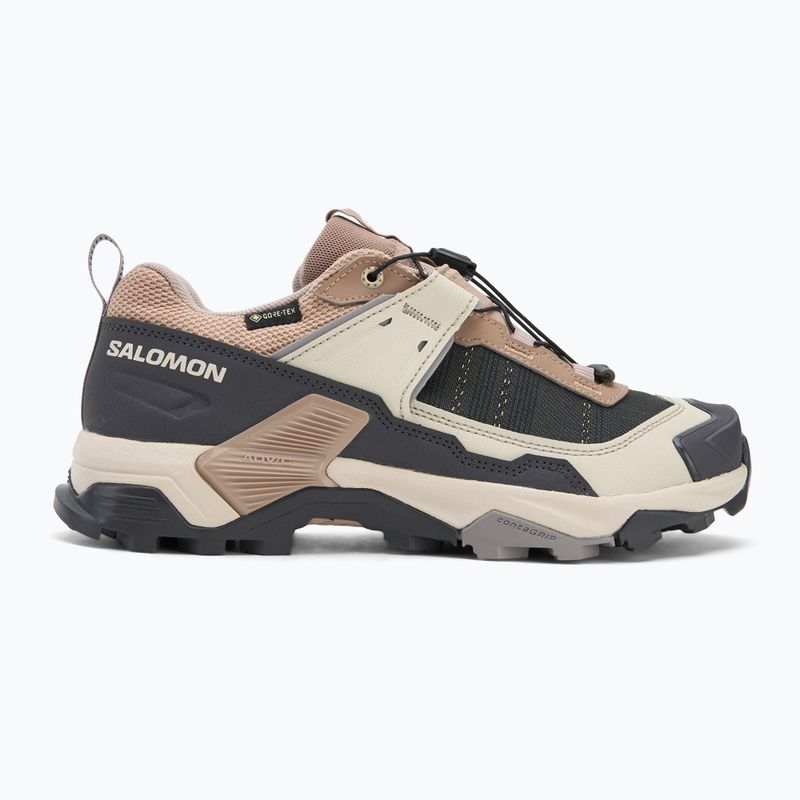 Női Salomon X ULTRA 5 GTX túracipő etherea/nine iron/gull 2