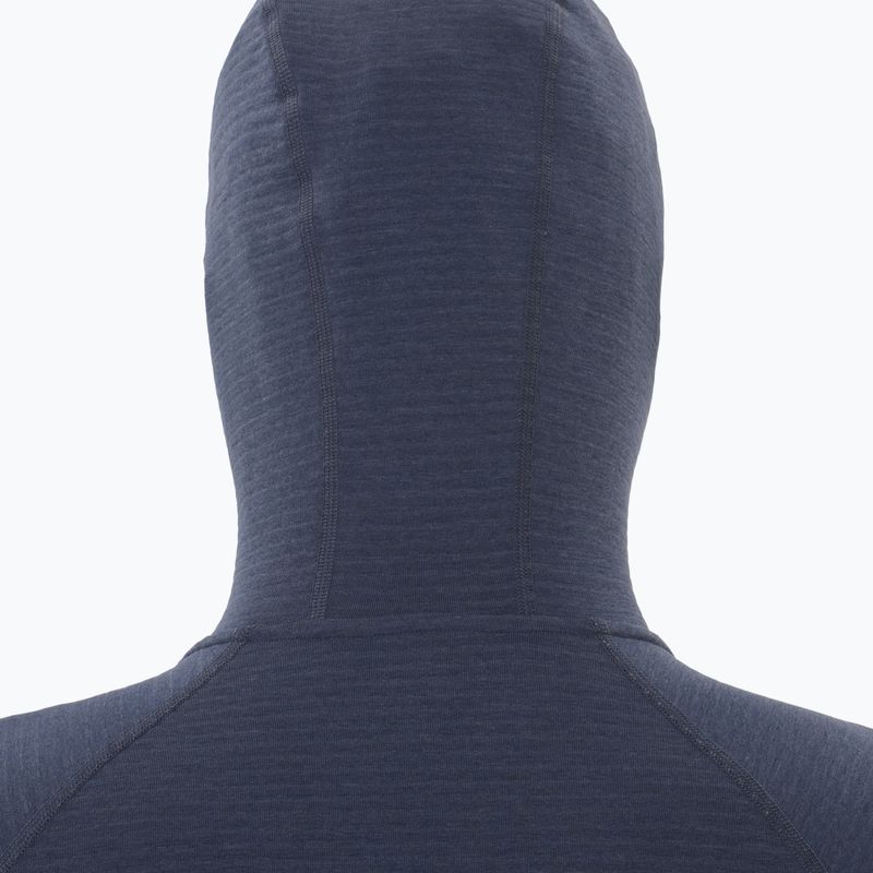 Férfi Salomon Essential Lightwarm Hoodie kék éjszakai trekking melegítő pulóver 3