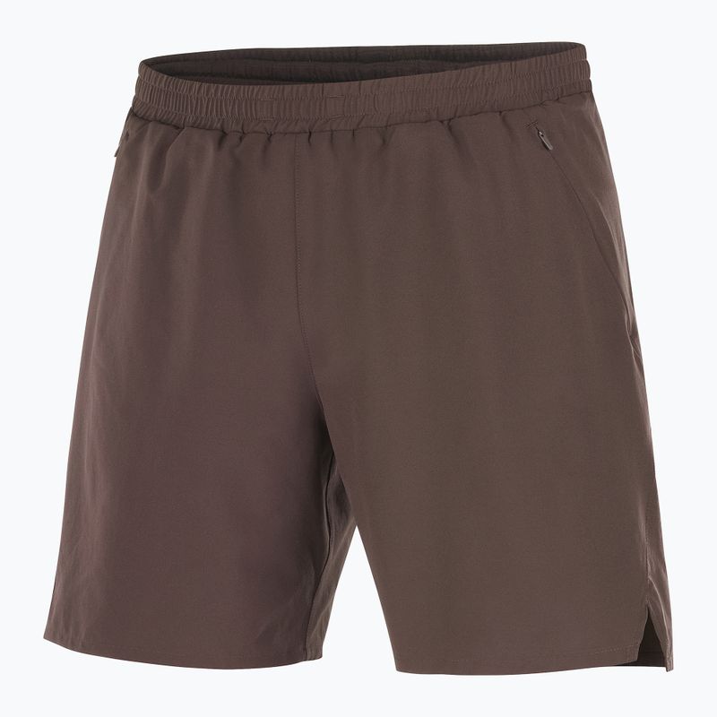 Férfi futó rövidnadrág Salomon Shakeout C 2IN1 7" coffee bean 4