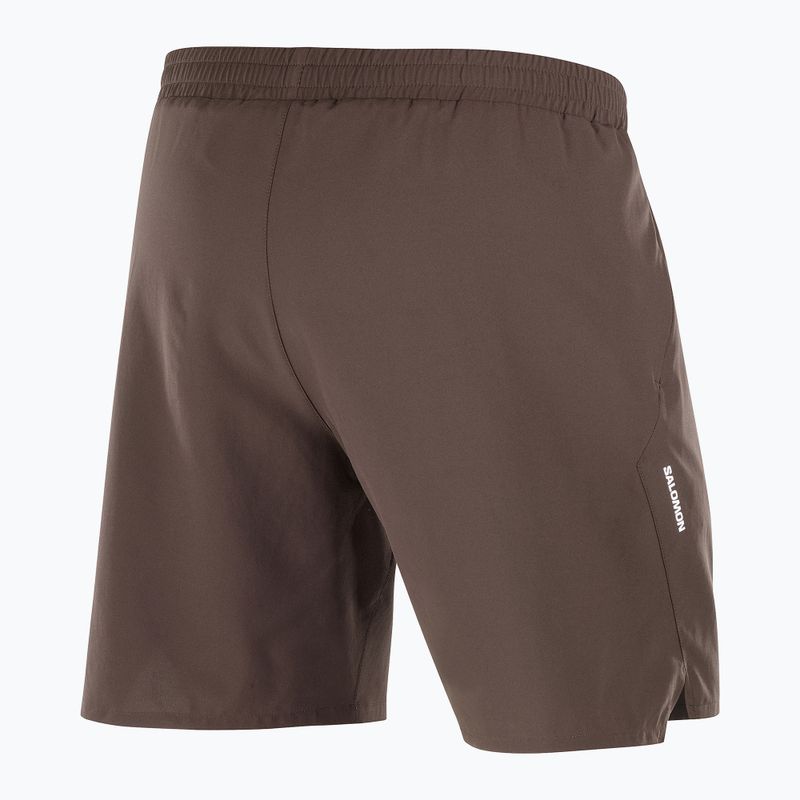 Férfi futó rövidnadrág Salomon Shakeout C 2IN1 7" coffee bean 6