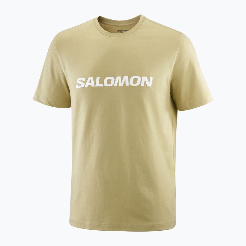 Férfi póló Salomon Logo szürke zöld 3