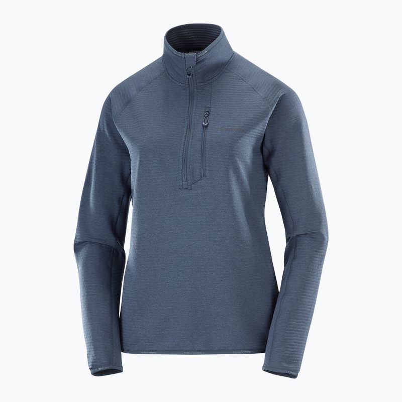 Női túrafelső Salomon Essential Lightwarm Half Zip blue night 5
