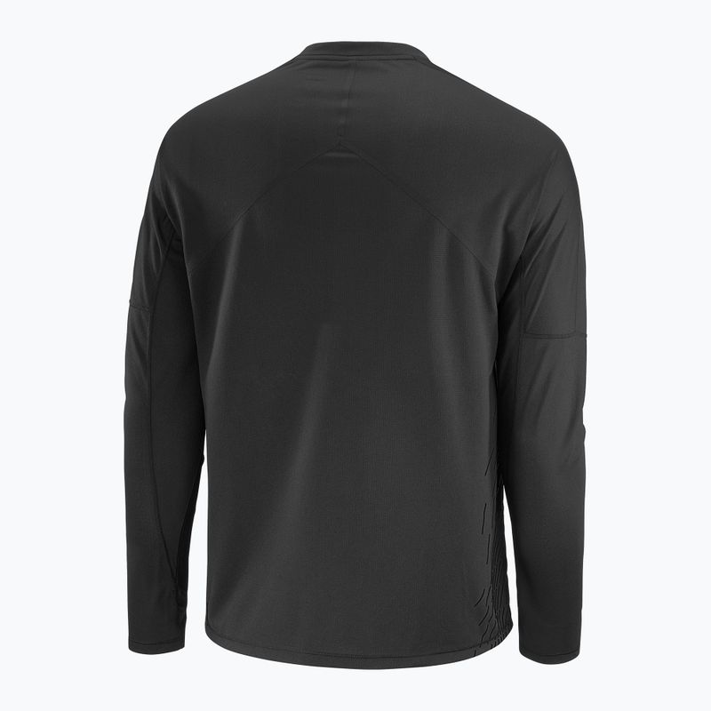 Férfi Salomon Sense Aero GFX hosszú ujjú futópóló mélyfekete 4
