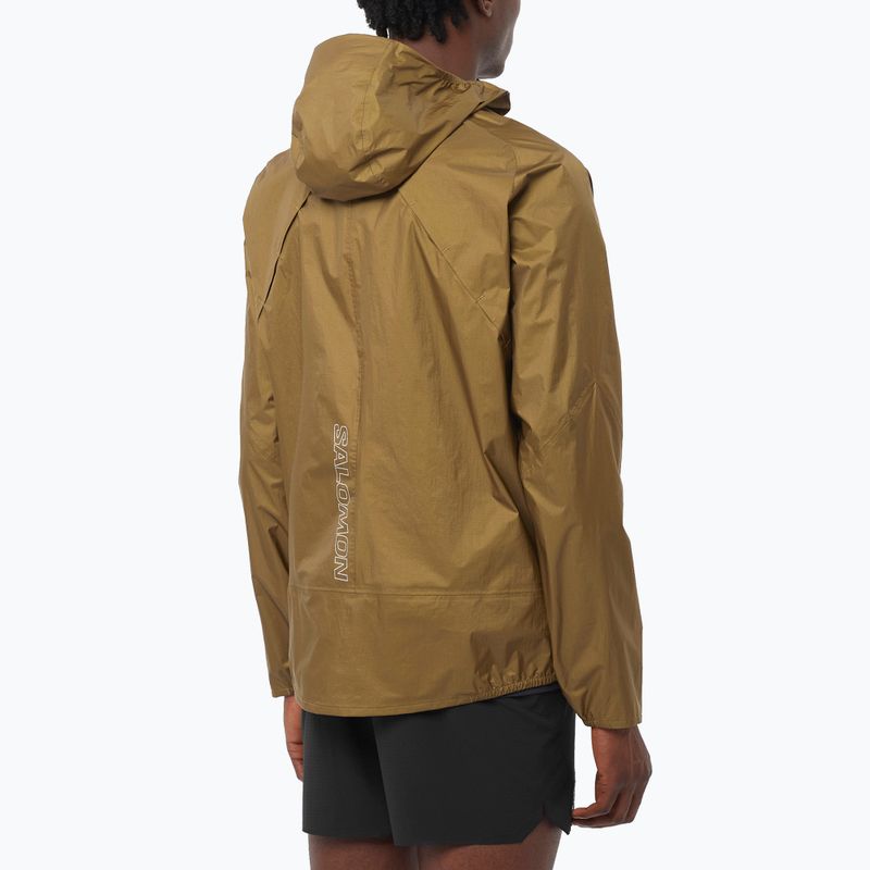 Férfi futódzseki Salomon Bonatti Waterproof briliáns olíva 2