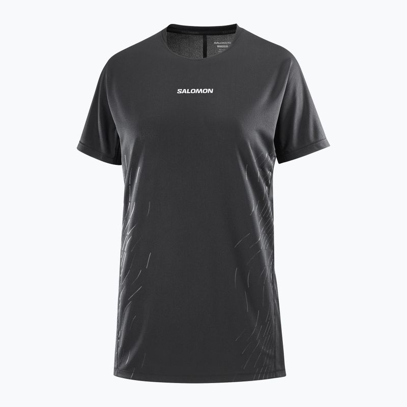 Női futópóló Salomon Sense Aero SS Tee GFX deep black 3