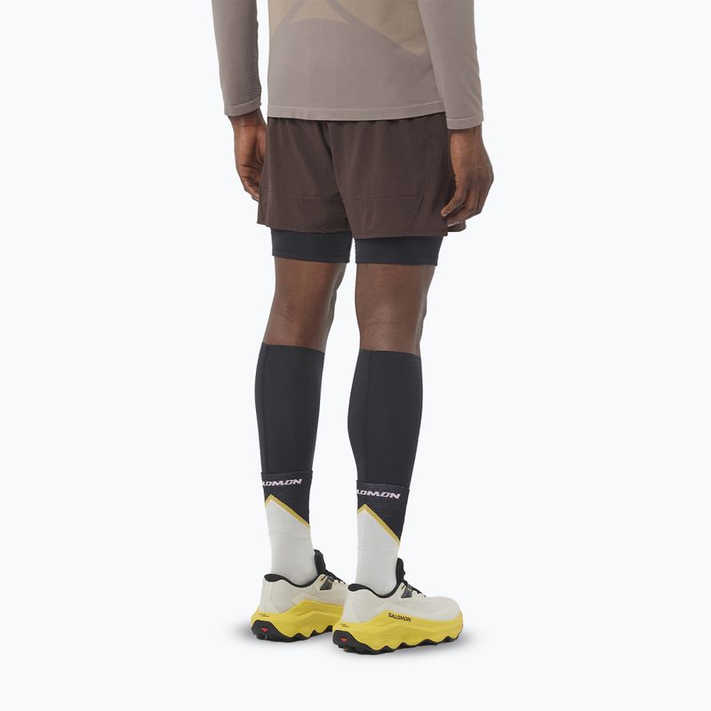 Férfi Salomon Sense 2IN1 futónadrág kávészínű babszemek 2